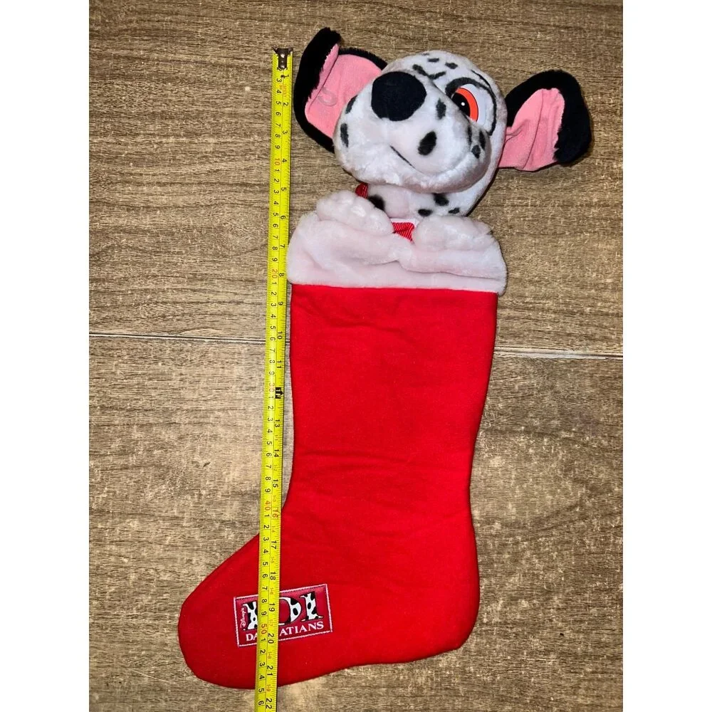 Vintage Disney 101 Dalmatians 3D Plush Dog Christmas Stocking 90s‎ Disneyana #2